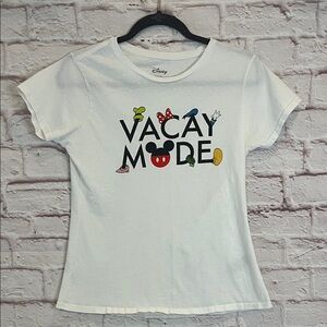 Disney White T-Shirt with Colorful 'Vacay Mode' Design